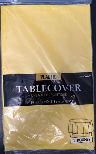 Amscan round yellow plastic - round,